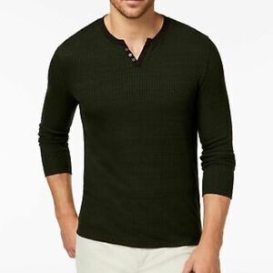 NWT Alfani Men’s Textured Henley size L retail $50